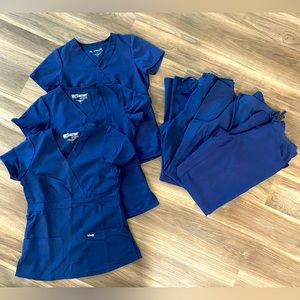Set of 3 Grey’s Anatomy royal blue scrubs